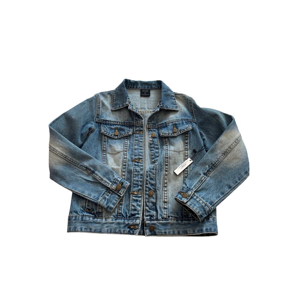 Le La Lo 6y Jean jacket MINI letters in pearl to match mommy nwt blue denim